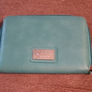 Initials Ink Teal Women's Wallet, Clutch or Wristlet